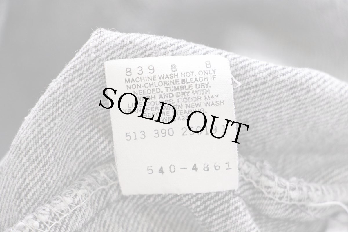 画像6: 90s USA製 Levi'sリーバイス 540 ダメージ ケミカルウォッシュ ブラック デニムパンツ W38 L30★アシッド (6)