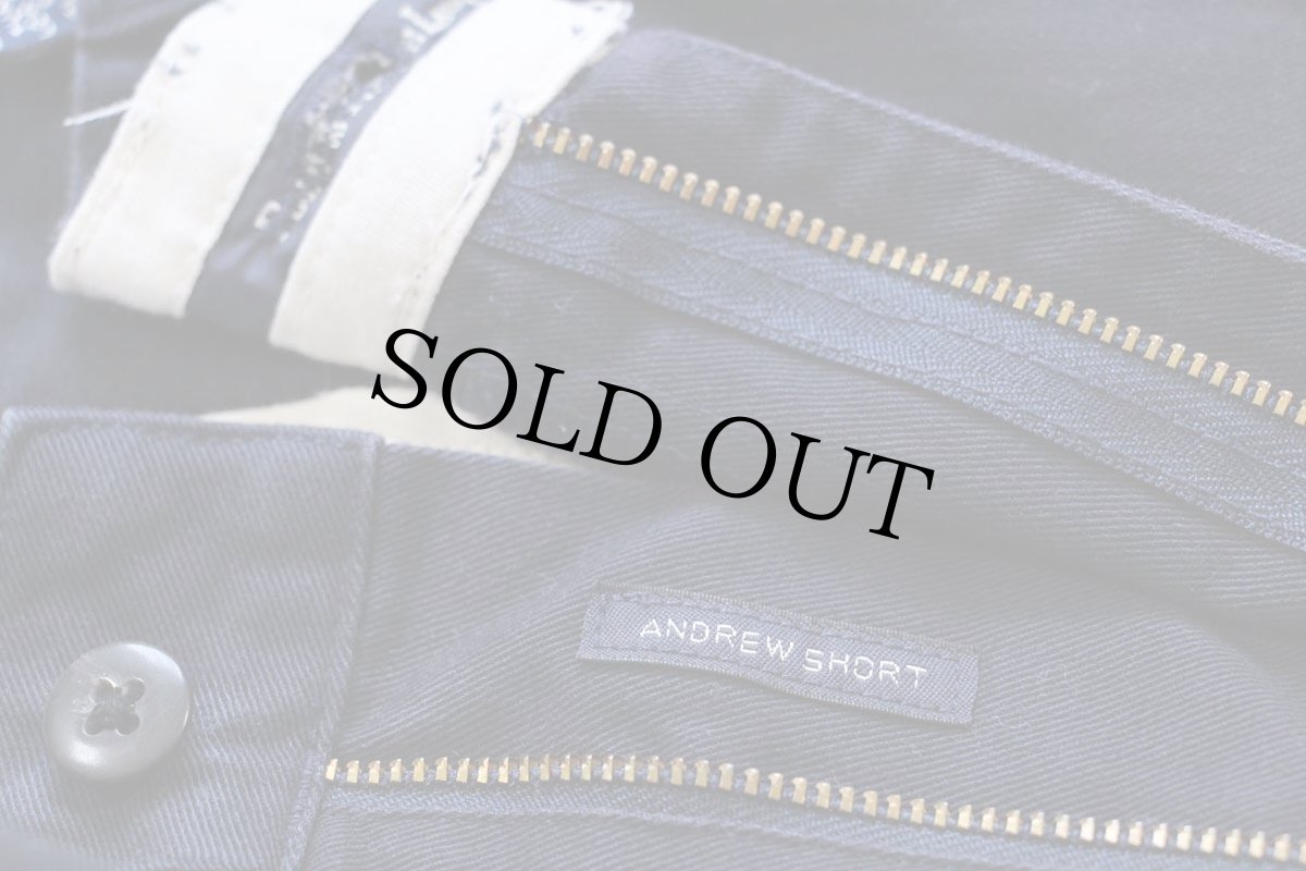 画像5: 90s メキシコ製 ポロ ラルフローレン ANDREW SHORT ツータック コットン チノ ショートパンツ 濃紺 w33★132 ショーツ (5)