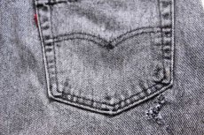 画像7: 90s USA製 Levi'sリーバイス 540 ダメージ ケミカルウォッシュ ブラック デニムパンツ w38 L30★アシッド (7)