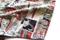 画像6: USA製 GO BAREFOOT 総柄 コットン アロハシャツ XL (6)