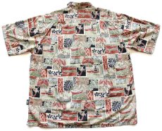 画像2: USA製 GO BAREFOOT 総柄 コットン アロハシャツ XL (2)