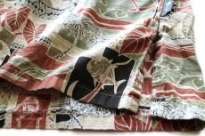 画像5: USA製 GO BAREFOOT 総柄 コットン アロハシャツ XL (5)