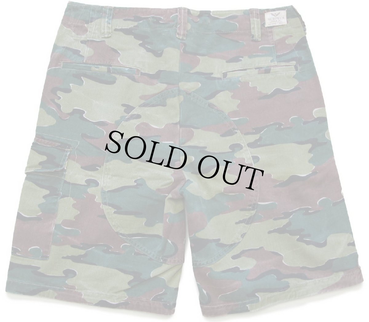 画像2: 00s ポロ ラルフローレン SURPLUS VINTAGE COMBAT CARGO ジグソーカモ コットン カーゴ ショートパンツ 33★ショーツ (2)