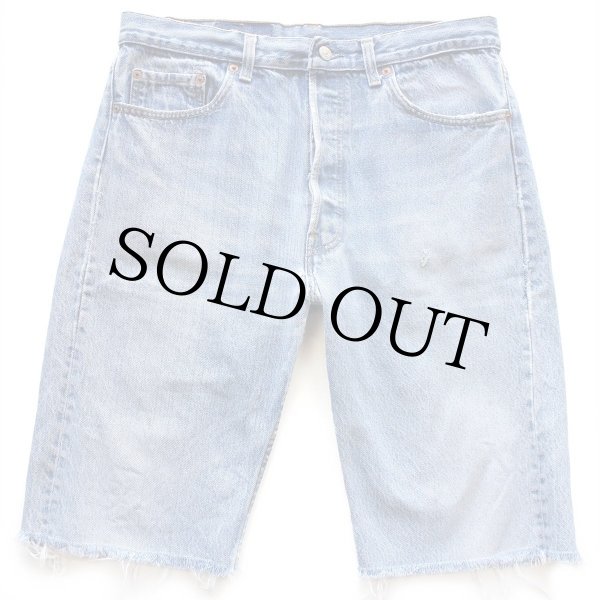 90s USA製 Levi'sリーバイス 501 ダメージ カットオフ デニム ショート