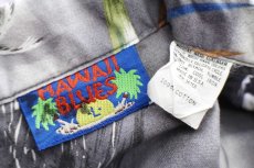 画像4: 90s USA製 HAWAII BLUES ストレリチア ヨット オープンカラー コットン アロハシャツ L (4)