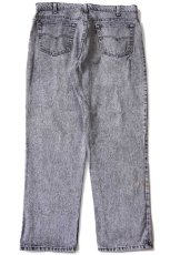 画像3: 90s USA製 Levi'sリーバイス 540 ダメージ ケミカルウォッシュ ブラック デニムパンツ w38 L30★アシッド (3)