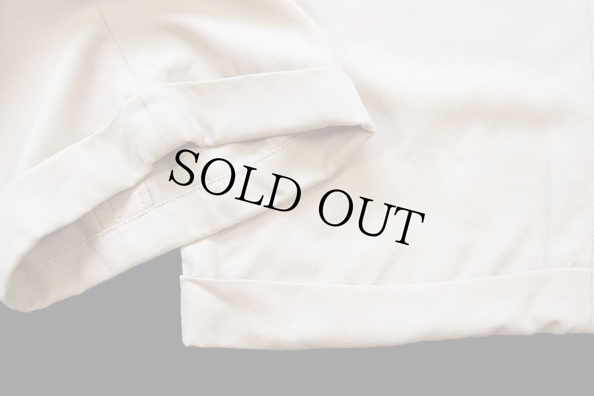 画像8: 90s ポロ ラルフローレン ツータック スラックス ウール ギャバジン パンツ ベージュ W36 (8)