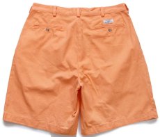画像2: 90s ポロ ラルフローレン TYLER SHORT ツータック コットン チノ ショートパンツ 薄オレンジ 35★ショーツ (2)