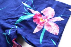 画像6: 90s USA製 HAWAII BLUES ハイビスカス柄 オープンカラー コットン アロハシャツ M (6)