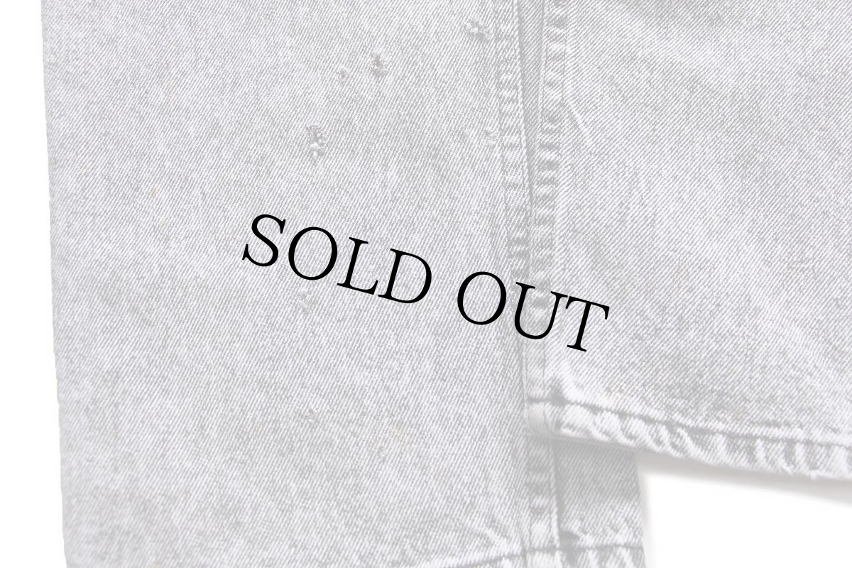 画像8: 90s USA製 Levi'sリーバイス 540 ダメージ ケミカルウォッシュ ブラック デニムパンツ W38 L30★アシッド (8)