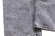 画像8: 90s USA製 Levi'sリーバイス 540 ダメージ ケミカルウォッシュ ブラック デニムパンツ w38 L30★アシッド (8)