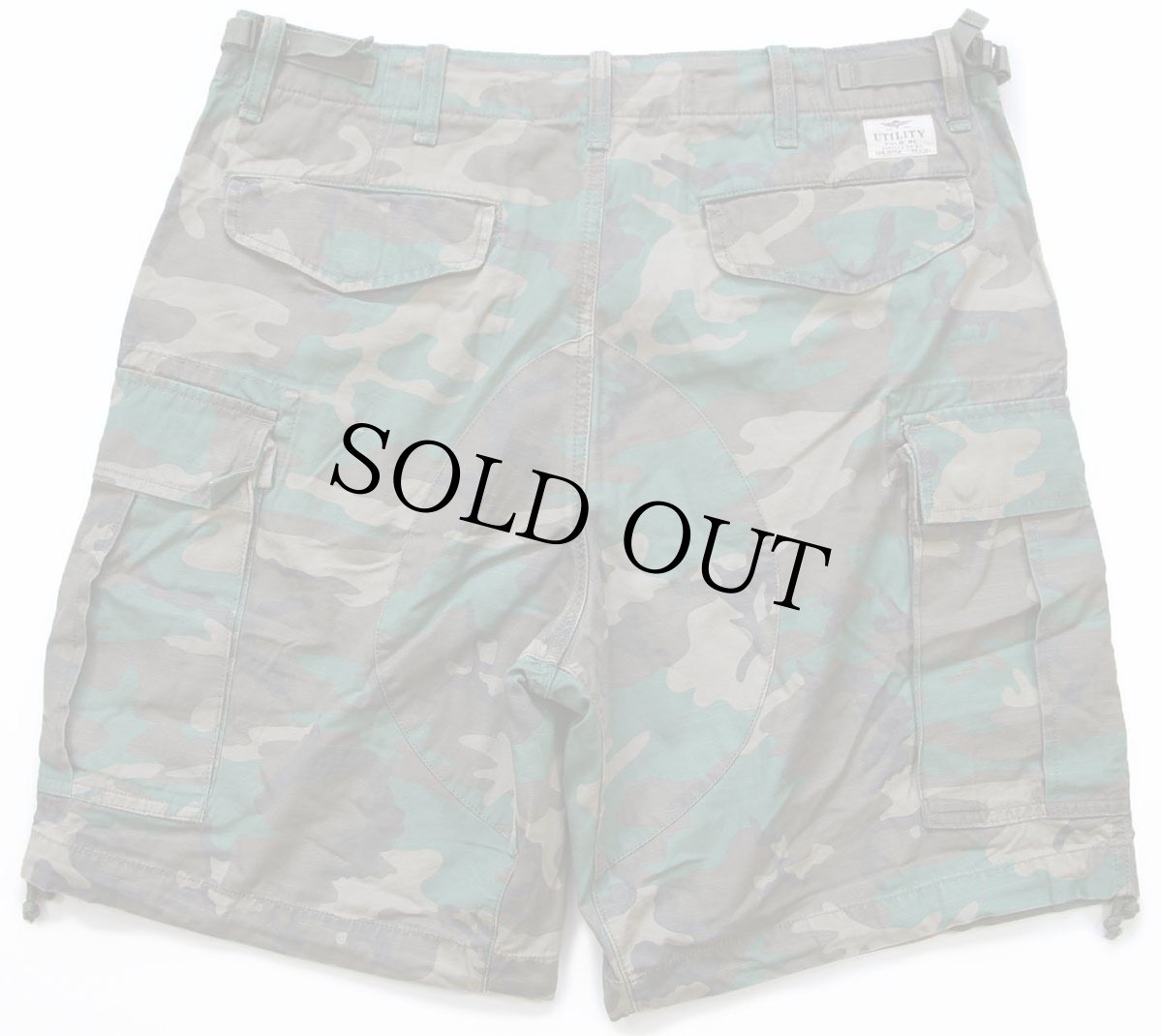 画像2: ポロ ラルフローレン UTILITY ブラウンリーフカモ コットン カーゴ ショートパンツ 34★ショーツ (2)