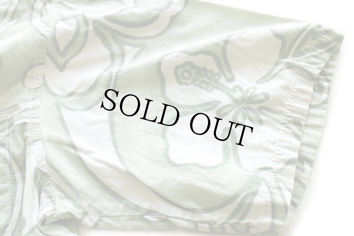 画像8: USA製 RON JON SURF SHOP ハイビスカス柄 オープンカラー コットン アロハシャツ M (8)