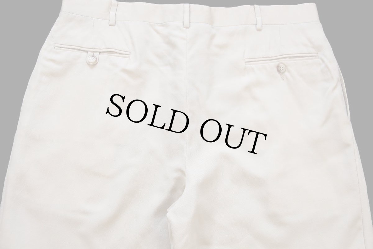 画像5: 90s ポロ ラルフローレン ツータック スラックス ウール ギャバジン パンツ ベージュ W36 (5)