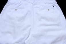 画像4: 00s ポロ ラルフローレン TYLER FIT ツータック コットン チノ ショートパンツ 白 38★129 ショーツ (4)