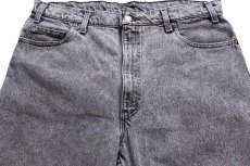 画像4: 90s USA製 Levi'sリーバイス 540 ダメージ ケミカルウォッシュ ブラック デニムパンツ w38 L30★アシッド (4)