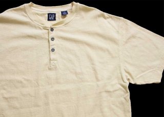 90s USA製 L.L.Bean チェック ヘンリーネック カットソー L