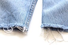 画像7: 90s USA製 Levi'sリーバイス 501 ダメージ カットオフ デニム ショートパンツ ヒゲ w34★ショーツ (7)