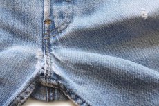 画像6: 90s USA製 Levi'sリーバイス 501 ダメージ カットオフ デニム ショートパンツ ヒゲ w34★ショーツ (6)