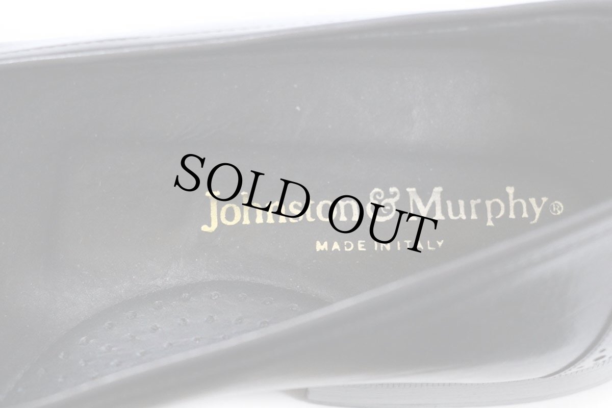 画像5: イタリア製 Johnston & Murphy ジョンストン&マーフィー ブローグ ローファー レザーシューズ 黒 9 1/2 M★革靴 (5)