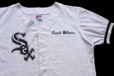 画像3: 90s USA製 Swingster MLB WHITE SOX Coach Williams 刺繍 ベースボールシャツ 杢ライトグレー L (3)