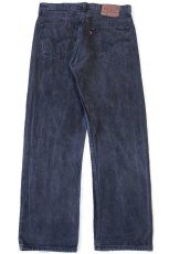 画像3: 90s USA製 Levi'sリーバイス 501 後染め ブラック デニムパンツ w32 (3)