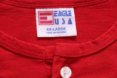 画像5: 90s USA製 CHED'S BAR & GRILL 17 ナンバリング ヘンリーネック Tシャツ 濃赤 XXL★特大 (5)