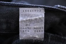 画像7: 90s USA製 Levi'sリーバイス 501 後染め ブラック デニムパンツ w32 (7)
