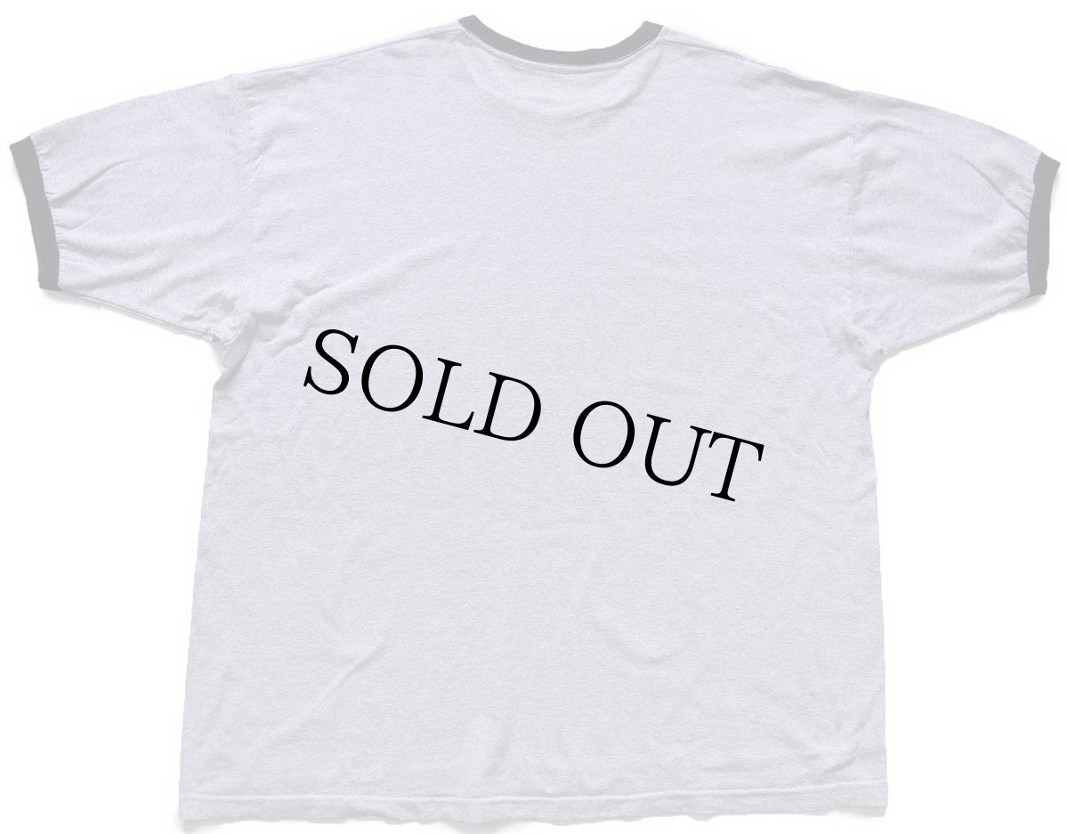 画像3: MICKEY MOUSE CLUB ミッキー マウス 染み込みプリント コットン リンガーTシャツ 杢グレー×黒 XL★特大 (3)