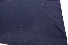 画像5: 90s USA製 Calvin Klein Jeans カルバンクライン ロゴ ひび割れプリント ブリーチ飛び コットンTシャツ 紺 L-XL (5)
