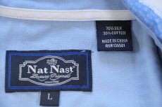 画像4: Nat Nast 総柄 半袖 シルク×コットンシャツ L (4)