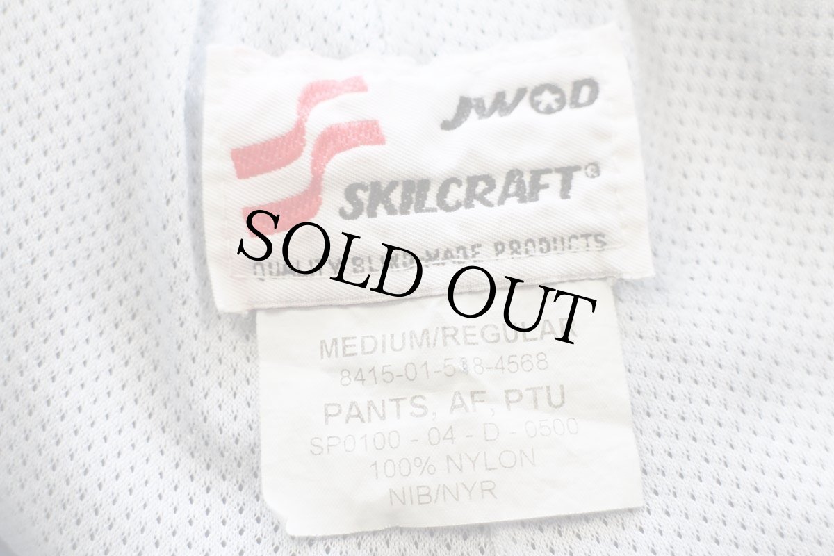 画像6: 00s 米軍 U.S.AIR FORCE PTU トレーニング ナイロンパンツ 紺 M/R★49 IPFU PFU (6)