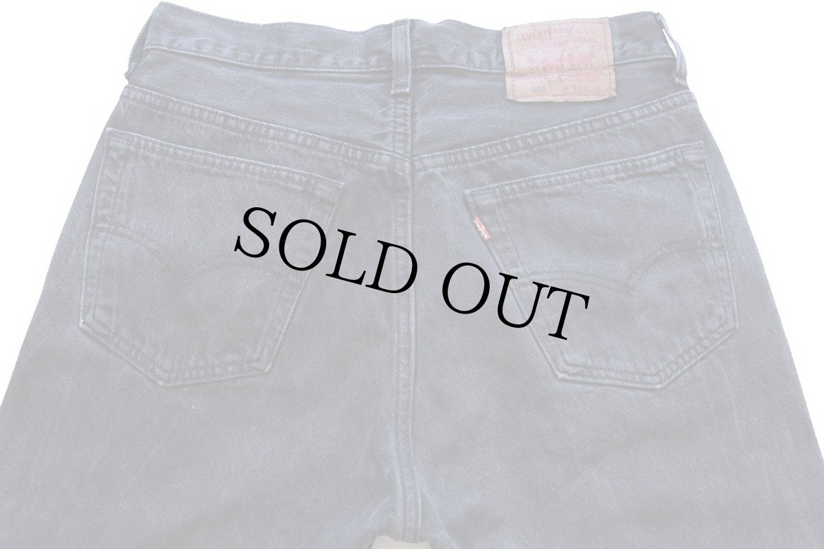 画像5: 90s USA製 Levi'sリーバイス 501 後染め ブラック デニムパンツ W32 (5)