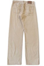 画像3: 00s USA製 Levi'sリーバイス 501 後染め カラーデニムパンツ 薄茶 w33 L32 (3)