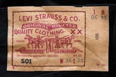 画像6: 90s 英国製 Levi'sリーバイス 501 後染め ブラック デニムパンツ w34 L30★A ユーロ (6)