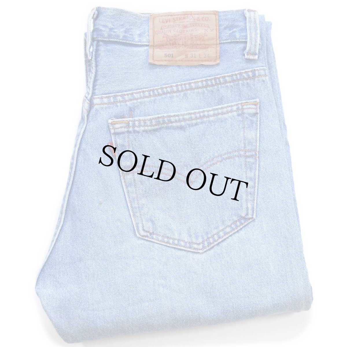 画像1: 90s USA製 Levi'sリーバイス 501 デニムパンツ W31 L34★172 (1)