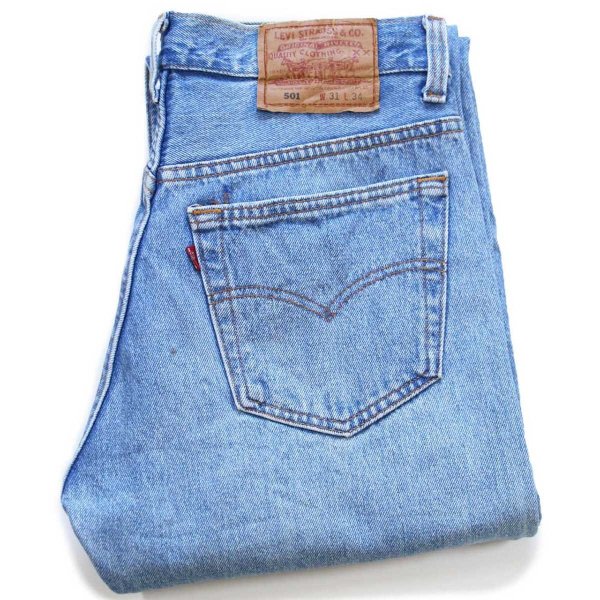 90s USA製 Levi'sリーバイス 501 デニムパンツ w31 L34☆172