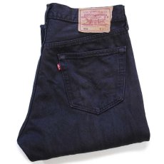 画像1: 90s 英国製 Levi'sリーバイス 501 後染め ブラック デニムパンツ フェード w34 L32★ユーロ (1)