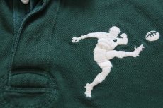 画像5: 00s RUGBY ラルフローレン ラグビー 刺繍 11 ナンバリング コットン 鹿の子 ポロシャツ 緑 M (5)
