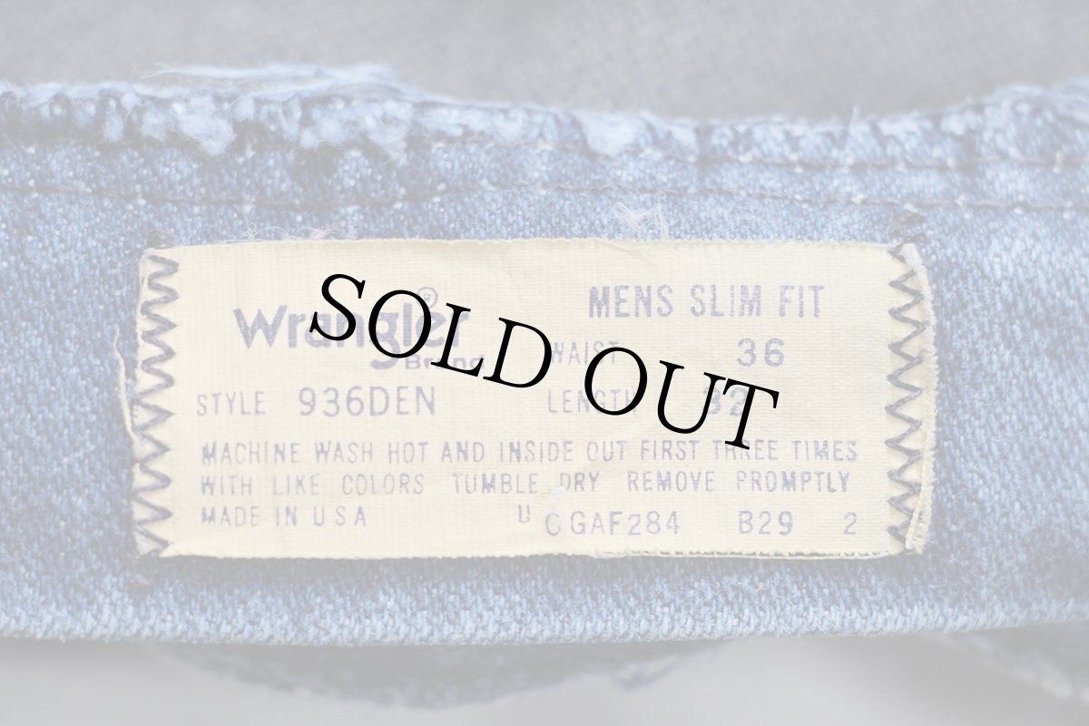 画像6: 80s USA製 Wranglerラングラー 936DEN デニムパンツ w36 L32 (6)