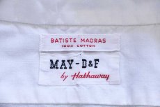 画像5: 60s MAY-D&F by Hathaway タブカラー 半袖 コットン ドレスシャツ 白 15.5 (5)