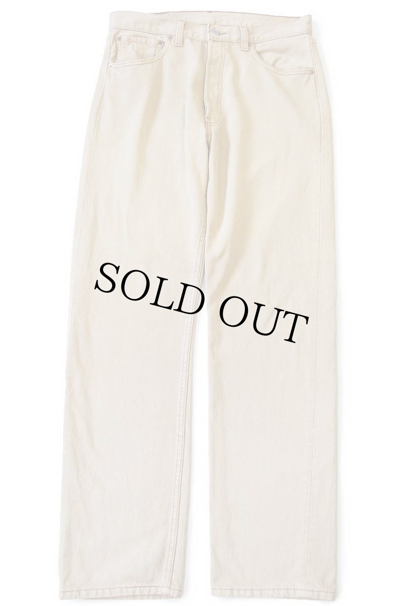 画像2: 00s USA製 Levi'sリーバイス 501 後染め カラーデニムパンツ 薄茶 w33 L32 (2)