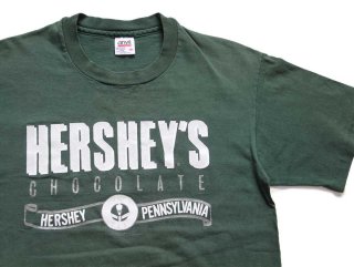 80s USA製 HERSHEY'Sハーシーズ チョコレート ロゴ Tシャツ 白
