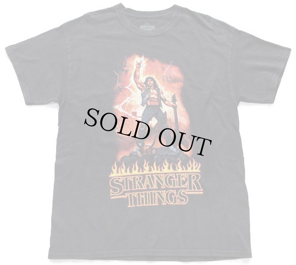 画像2: NETFLIX STRANGER THINGS ストレンジャーシングス Eddie Munson コットンTシャツ 黒 M (2)