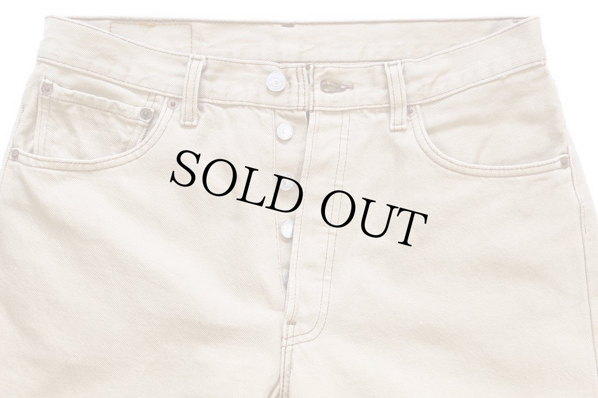 画像4: 00s USA製 Levi'sリーバイス 501 後染め カラーデニムパンツ 薄茶 w33 L32 (4)