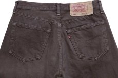 画像5: 90s フランス製 Levi'sリーバイス 501 後染め カラーデニムパンツ 焦げ茶 w31 L34★ユーロ (5)