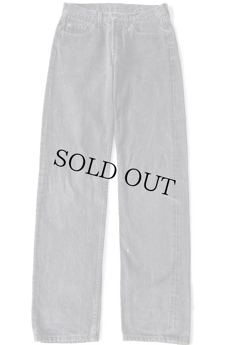 画像2: 80s Levi'sリーバイス 501 ペンキ飛び 先染め ブラック デニムパンツ W30 L33★ユーロ (2)