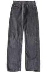 画像2: 80s Levi'sリーバイス 501 ペンキ飛び 先染め ブラック デニムパンツ w30 L33★ユーロ (2)