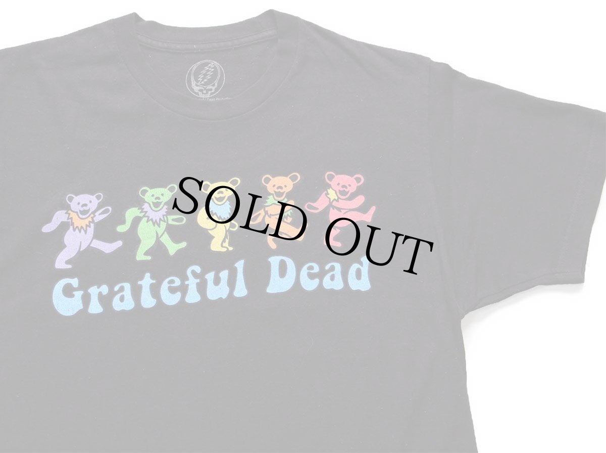 画像1: Grateful Dead グレイトフルデッド ダンシングベア コットンTシャツ 黒 M (1)