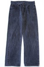 画像2: 90s USA製 Levi'sリーバイス 501 後染め ブラック デニムパンツ w32 (2)